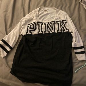 Pink half sleeve thin shirt